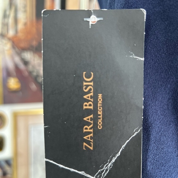 Navy blouse great material NWT‎ ZARA - Picture 11 of 12